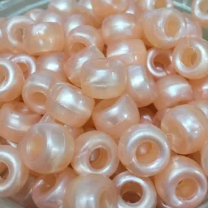 Light Peach Pearlised - Acrylic Pony Beads