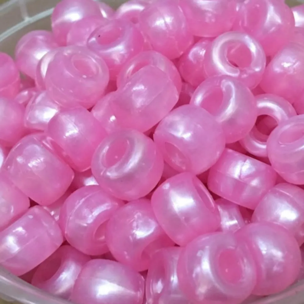 Light Pink Pearlised - Acrylic Pony Beads