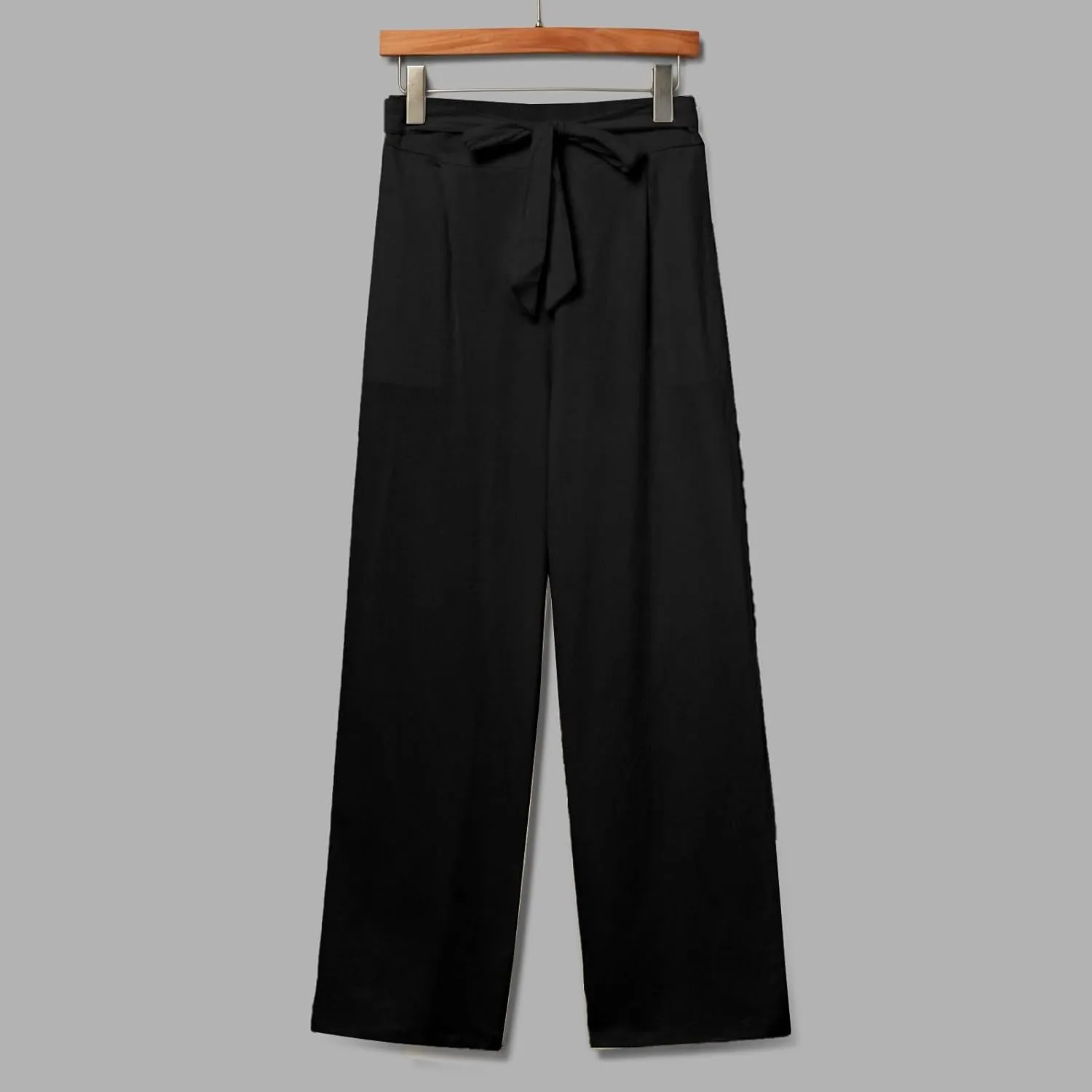 Linen Pants for Women Casual Straight Leg Loose Fit Summer Pants High Waisted Quick Dry Vacation Trousers with Pockets