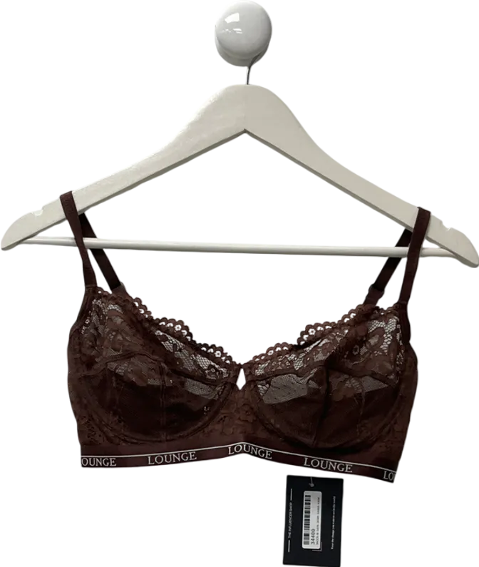 Lounge Underwear Brown Blossom Balcony Bra UK 34E