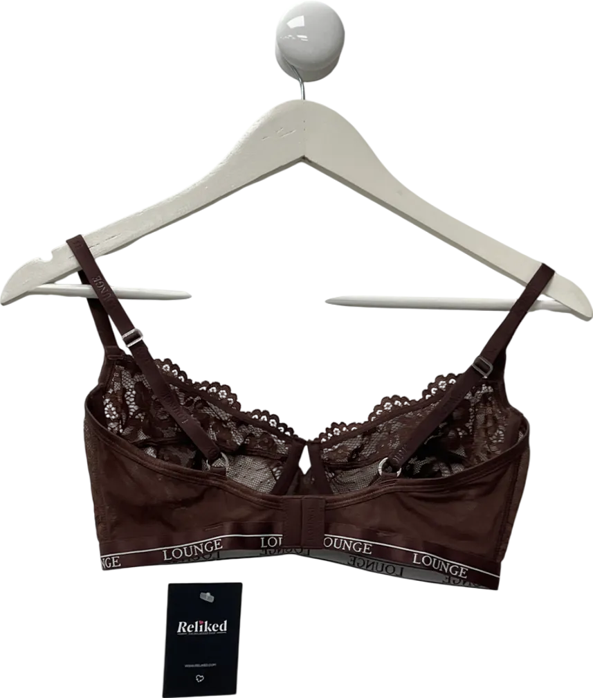 Lounge Underwear Brown Blossom Balcony Bra UK 34E