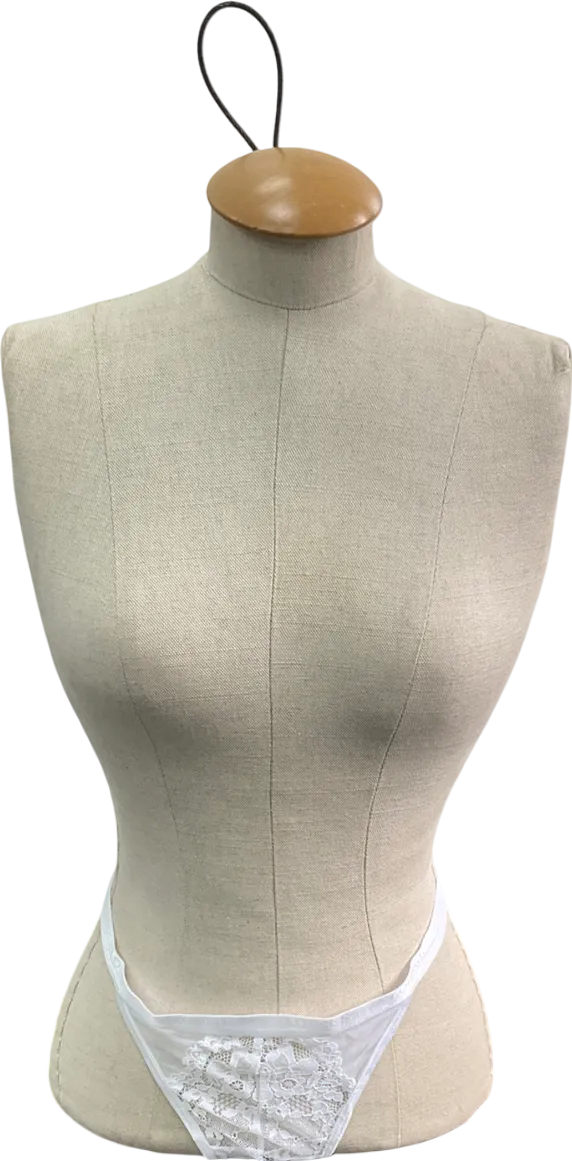 Lounge Underwear White Blossom Balcony Thong UK M