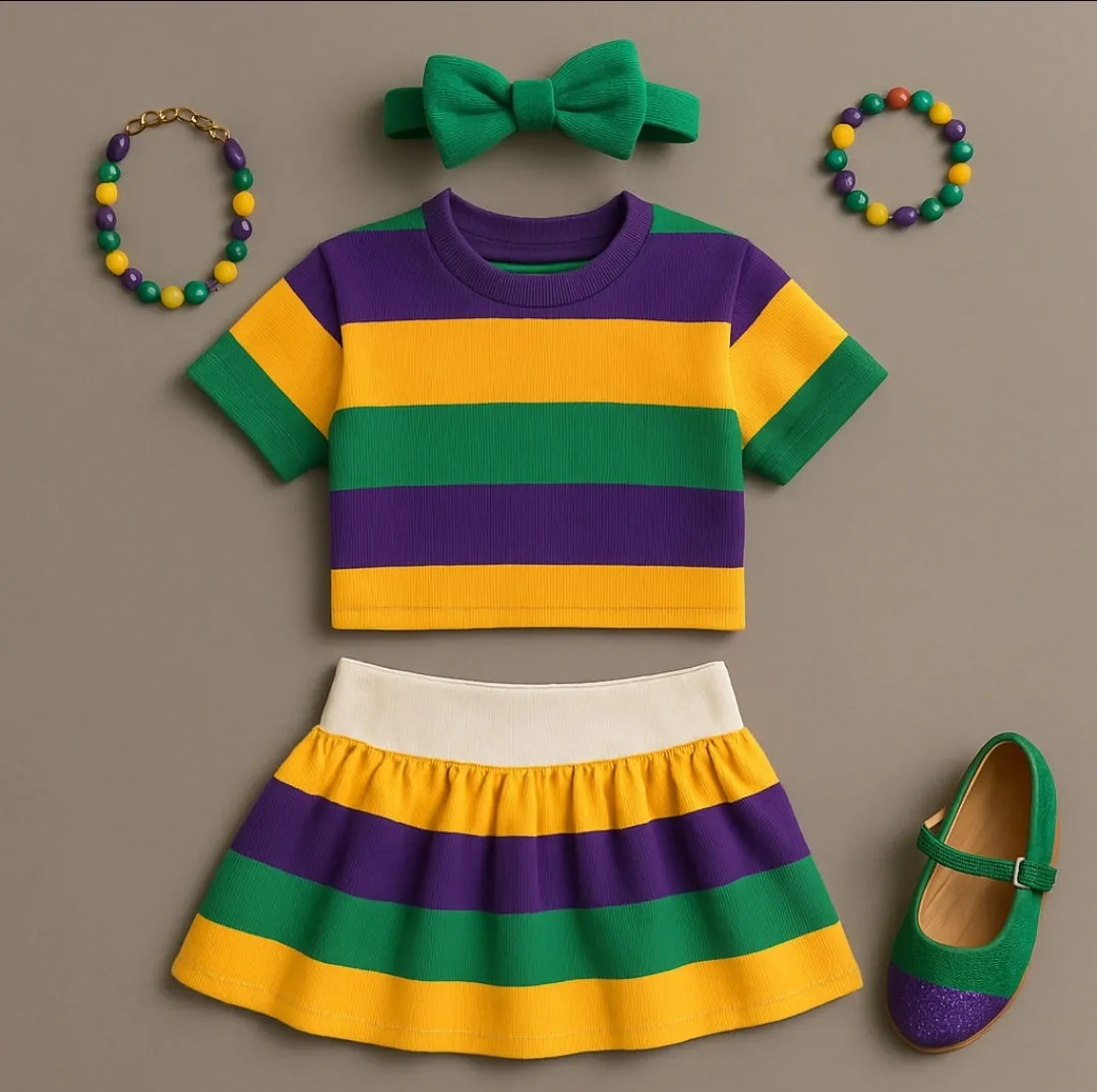 MARDI GRAS little one Tennis sporty tutu skirt