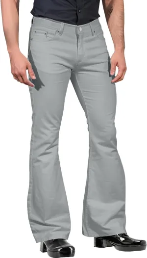 Men Flared Dress Pants Stylish Slim Fit Office Business Wide Leg Trousers 60s 70s Vintage Bootcut Bell Bottom Pants