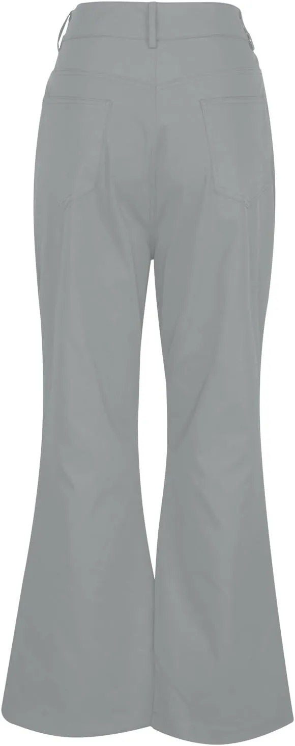 Men Flared Dress Pants Stylish Slim Fit Office Business Wide Leg Trousers 60s 70s Vintage Bootcut Bell Bottom Pants