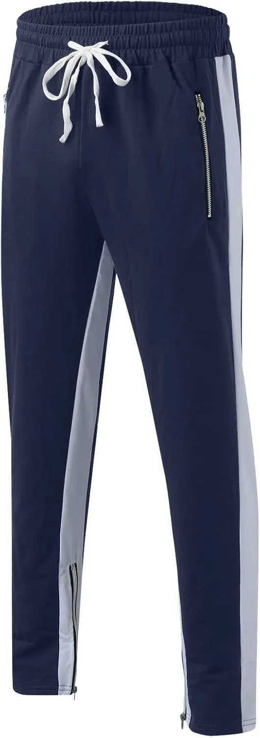 Mens Autumn Winter Cargo Joggers Stretch Pants Casual Twill Cotton Elastic Drawstring Outdoor Hiking Sweatpants