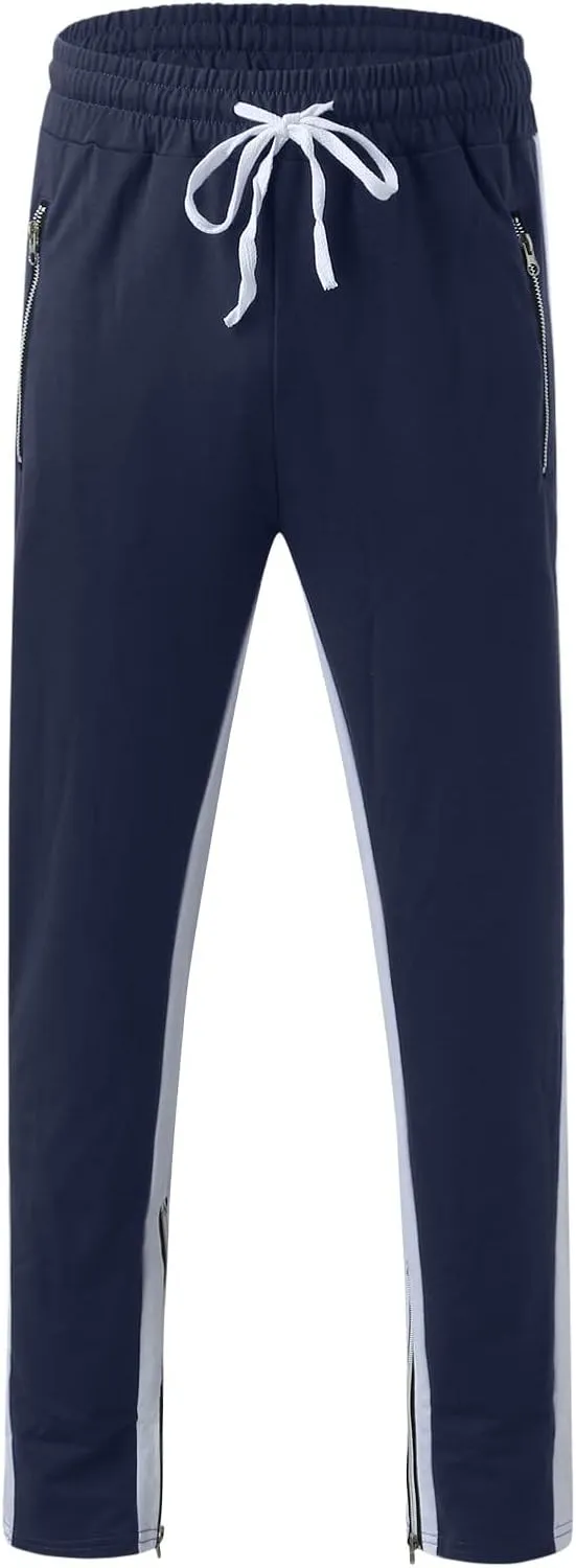 Mens Autumn Winter Cargo Joggers Stretch Pants Casual Twill Cotton Elastic Drawstring Outdoor Hiking Sweatpants
