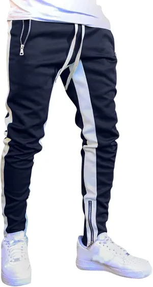 Mens Autumn Winter Cargo Joggers Stretch Pants Casual Twill Cotton Elastic Drawstring Outdoor Hiking Sweatpants