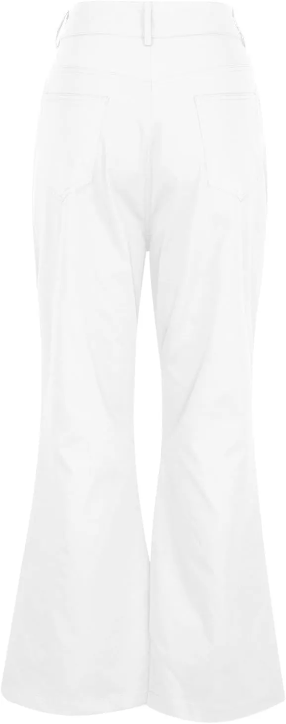 Men's Bell Bottom Pants Vintage 70s Disco Outfits Flared Pants Stretch Slim Fit Casual Denim Trousers with Pockets