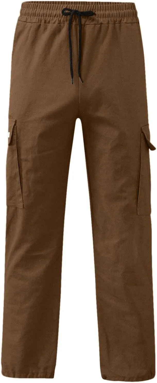 Mens Cargo Pants, Casual Comfy Outdoor Hiking Pants for Men, Athletic Joggers Sweatpants, Lightweight Capris Pants Men