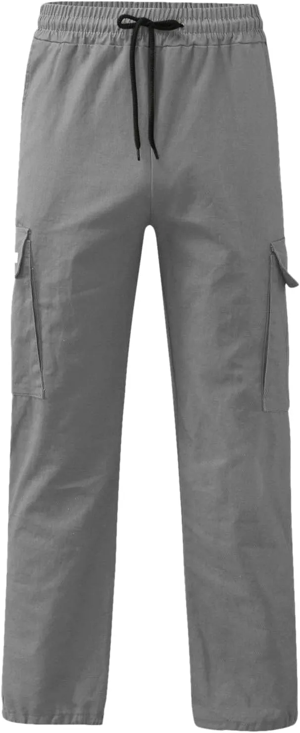 Mens Cargo Pants, Casual Comfy Outdoor Hiking Pants for Men, Athletic Joggers Sweatpants, Lightweight Capris Pants Men