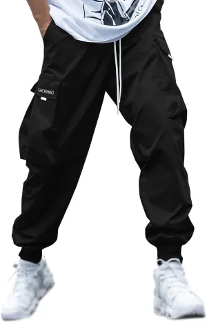 Men's Cargo Pants Solid Color Joggers Lounge Running Workout Gym Track Pants Summer Outdoor Hiking Trousers