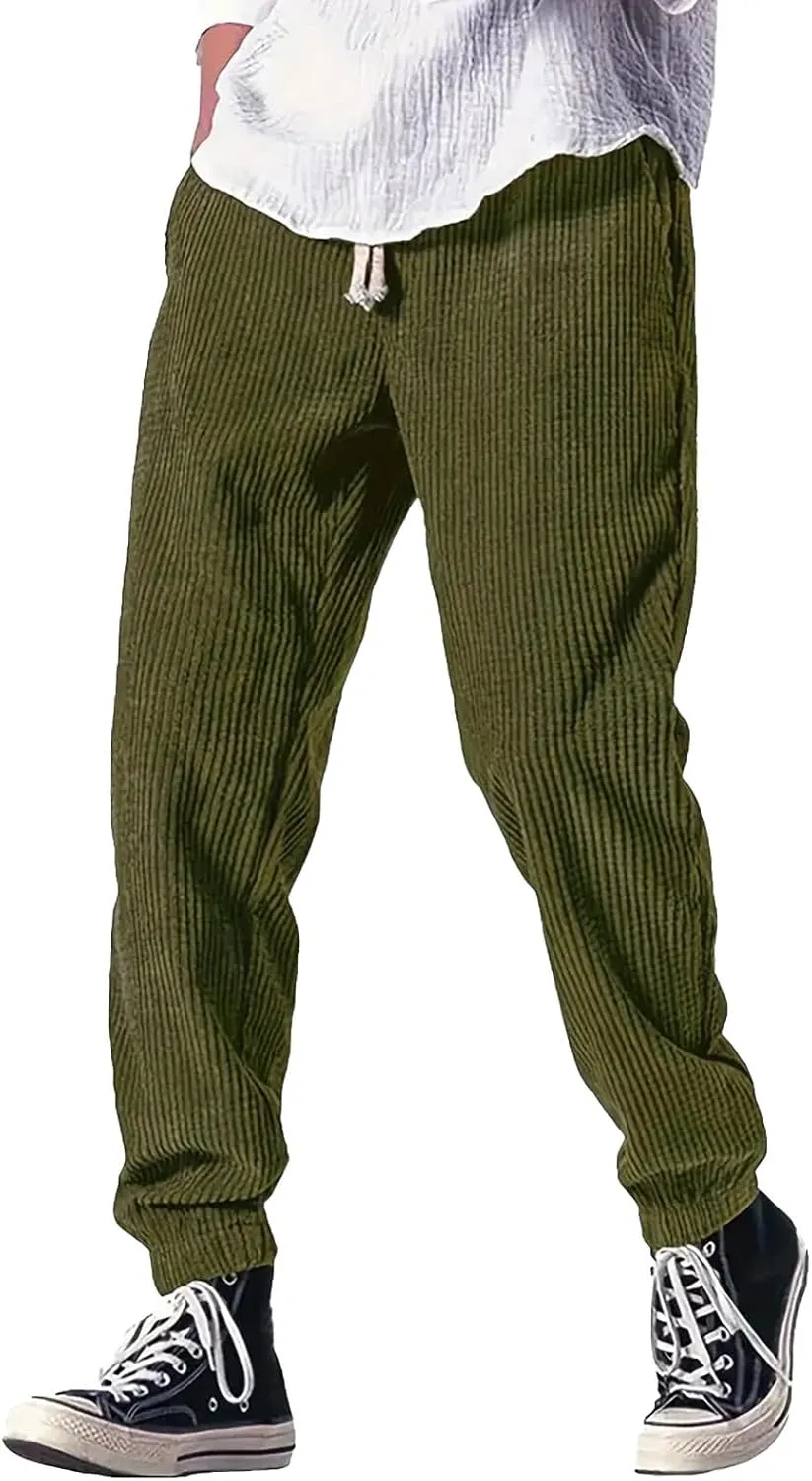 Men's Casual Cargo Pants, Hiking Pants Workout Joggers Sweatpants for Men, Loose Fit Lightweight Sports Comfy Trousers