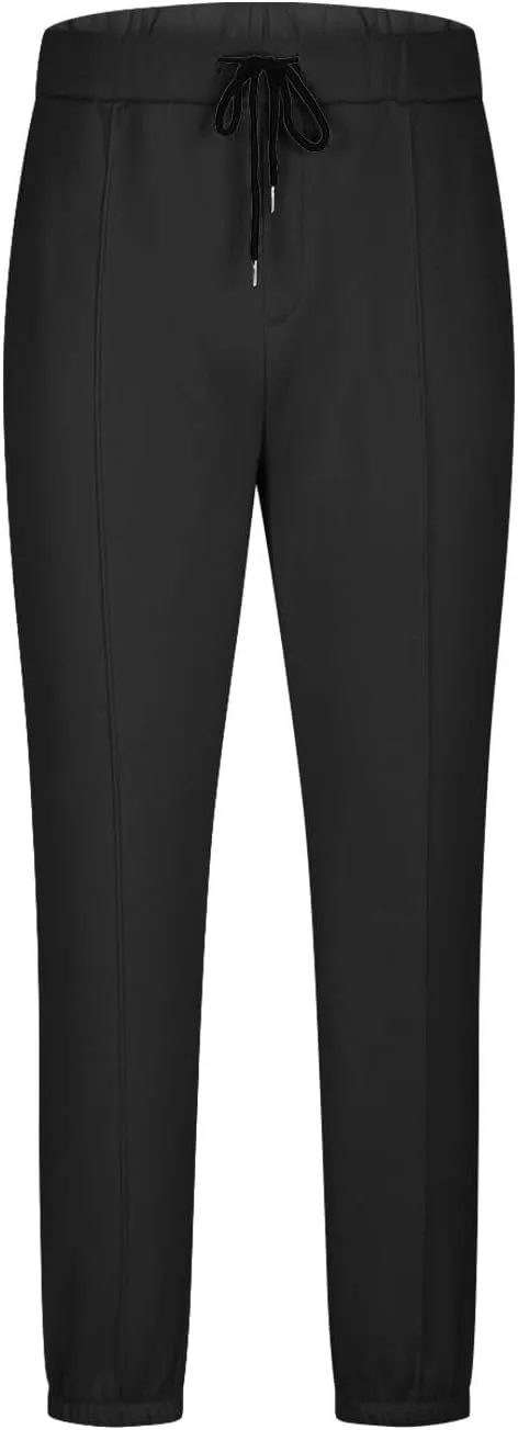 Mens Casual Pants Fall Baggy Sweatpants Comfy Breathable Work Pants Plus Size Wide Leg Pants with Elastic Waist