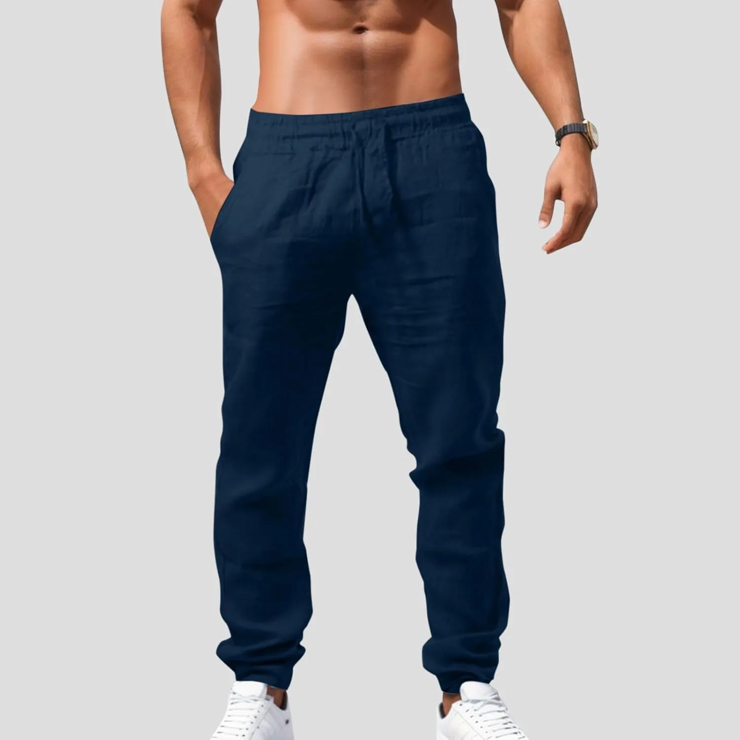 Men's Casual Pants Sweatpants Breathable Comfy Joggers Sports Long Pant Long Trousers with Pockets Chino Pants