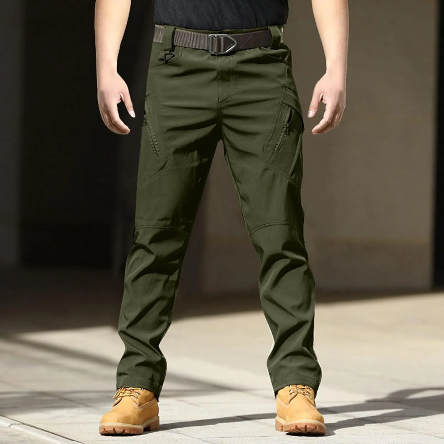 Mens Casual Tactical Cargo Pants Ripstop Work Pants Joggers Hiking Pants Summer Autumn Trousers with Pockets