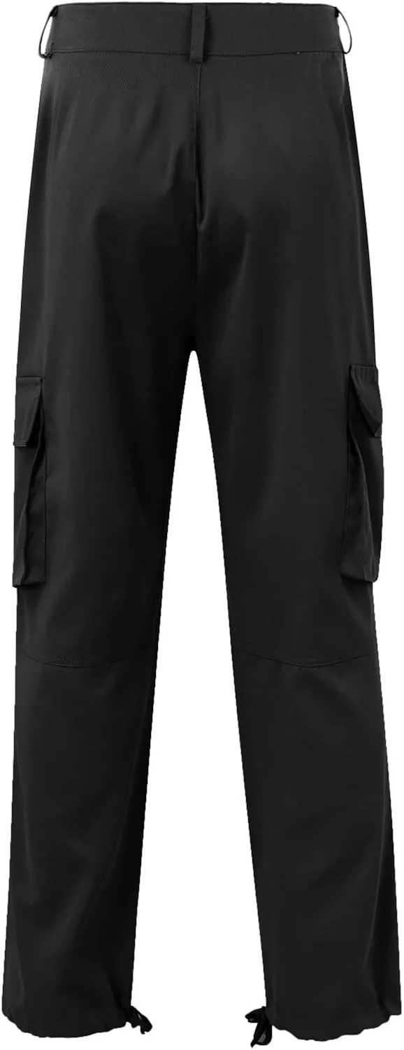 Men's Causal Cotton Cargo Pants,Loose-Fit Comfy Classic Lightweight Daily Wear with Multi-Pocket Athletic Joggers