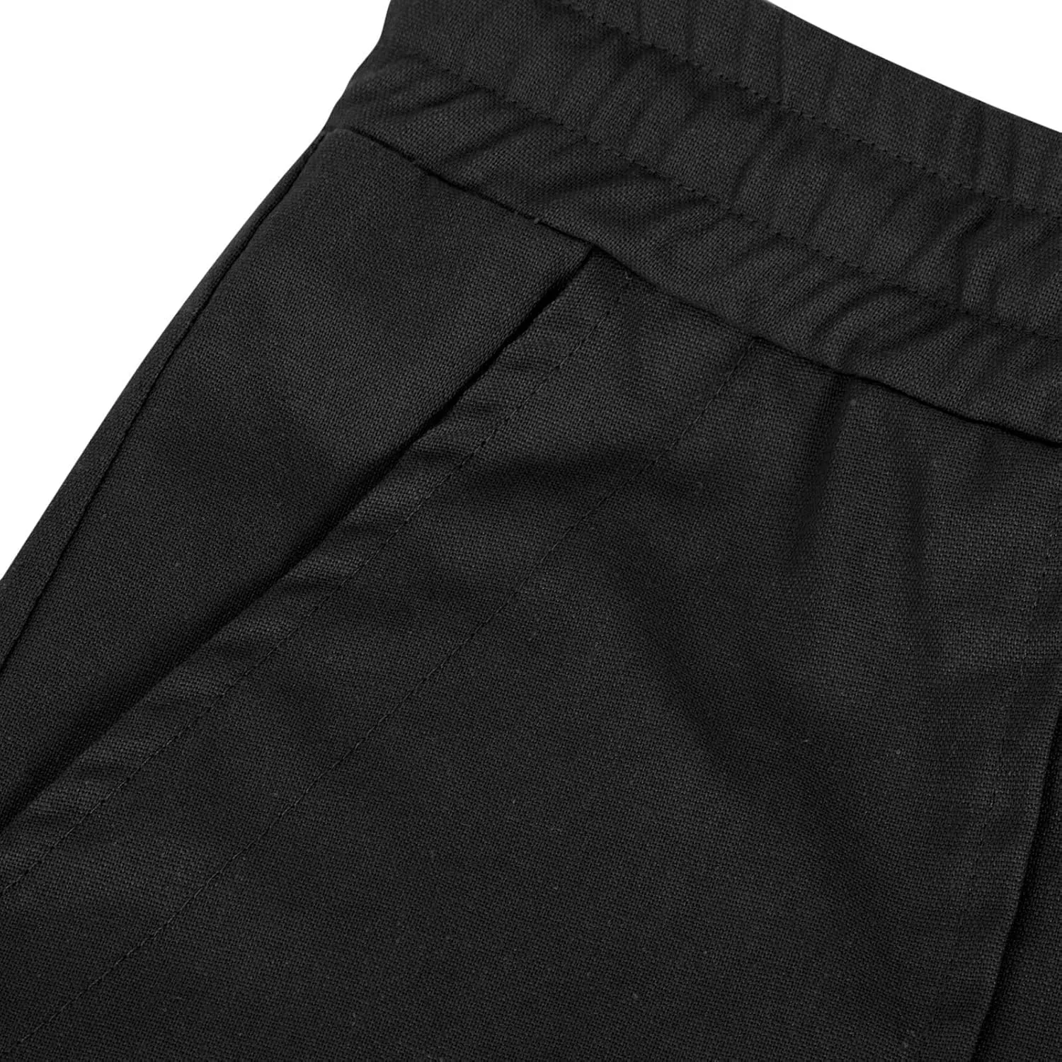 Men's Cotton Linen Pants Casual Work Pant Spring Business Elastic Drawstring Waist Trousers 2025 Solid Comfy Outfits
