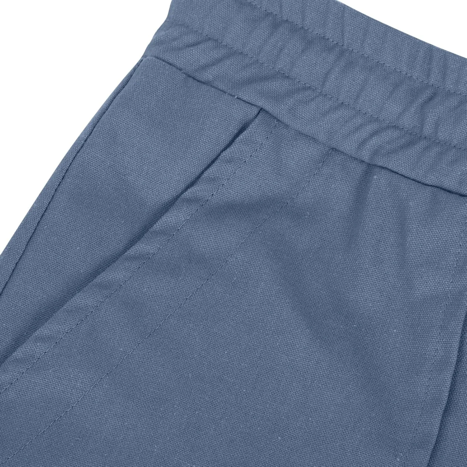Men's Cotton Linen Pants Casual Work Pant Spring Business Elastic Drawstring Waist Trousers 2025 Solid Comfy Outfits