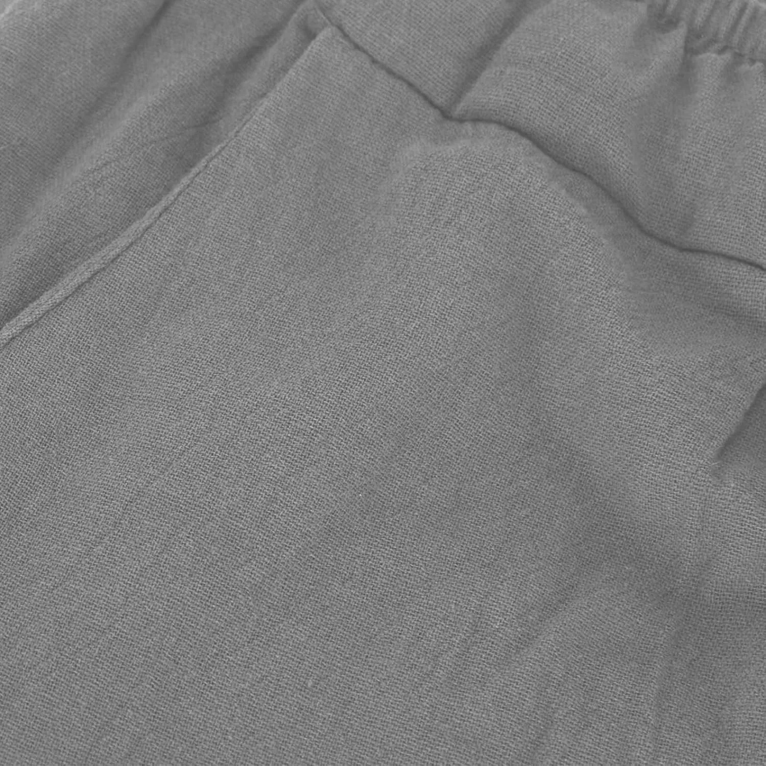 Mens Cotton Linen Trousers Casual Loose Solid Pants Summer Lightweight Drawstring Waist Pant Going Out Soft Clothes