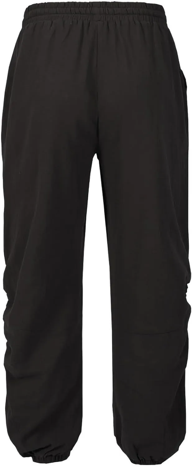Mens Fashion Cotton Linen Pants Elastic Pleated Drawstring Pant Outing Hiking Casual Trousers Vacation Travel Clothes