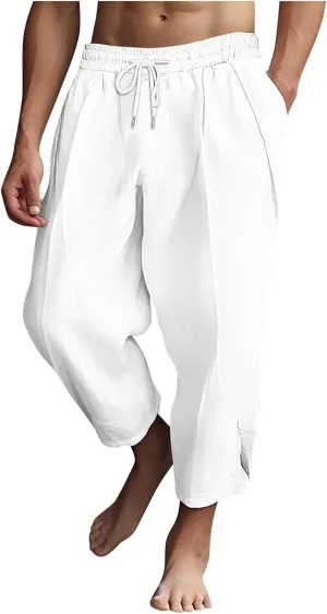 Men's Fashion Pants Baggy Wide Straight Leg Joggers Loose Fit Workout Pants Leisure and Daily Wear Trousers