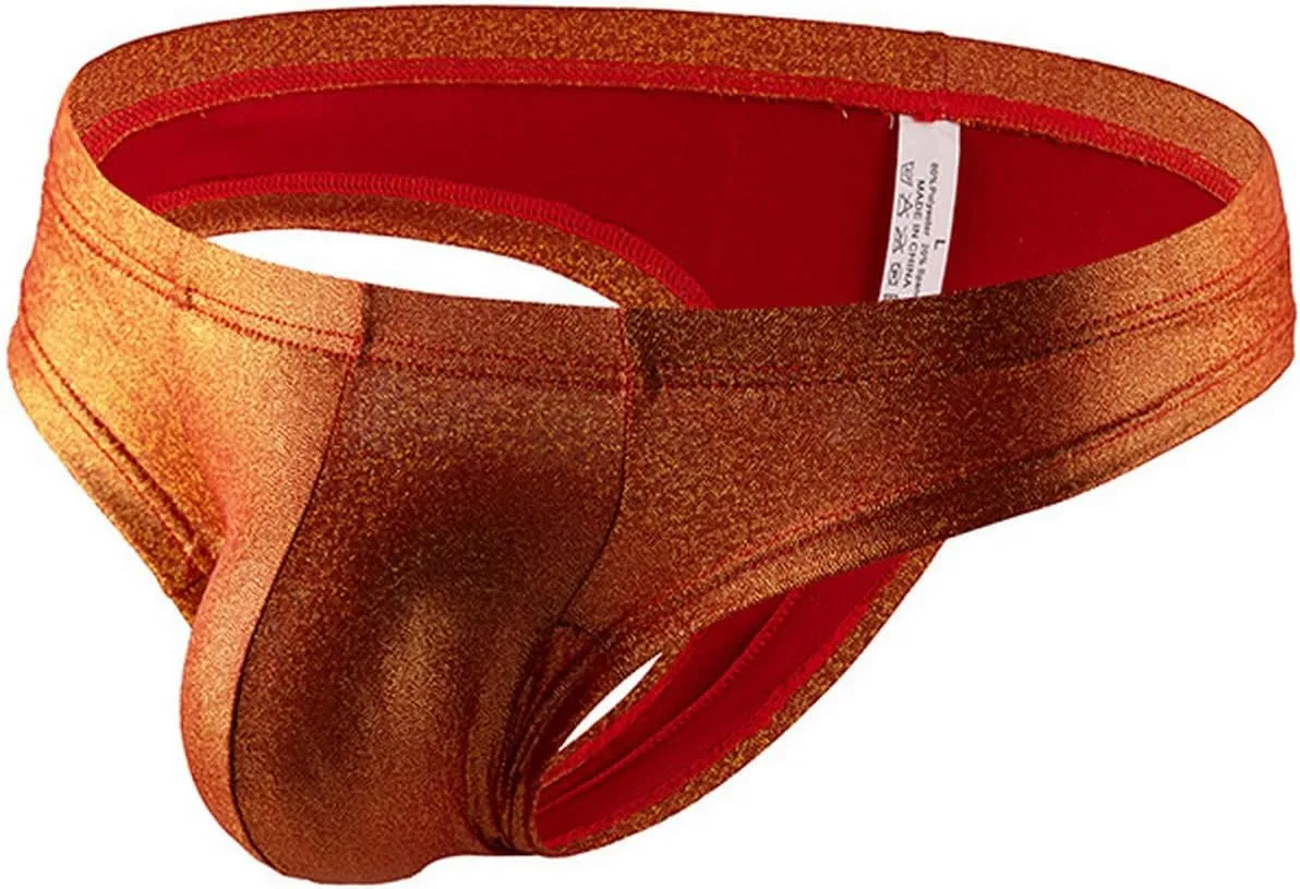 Mens Faux Leather G-string Underwear Sexy Breathable Underpants Comfortable Thong Bikini Panties
