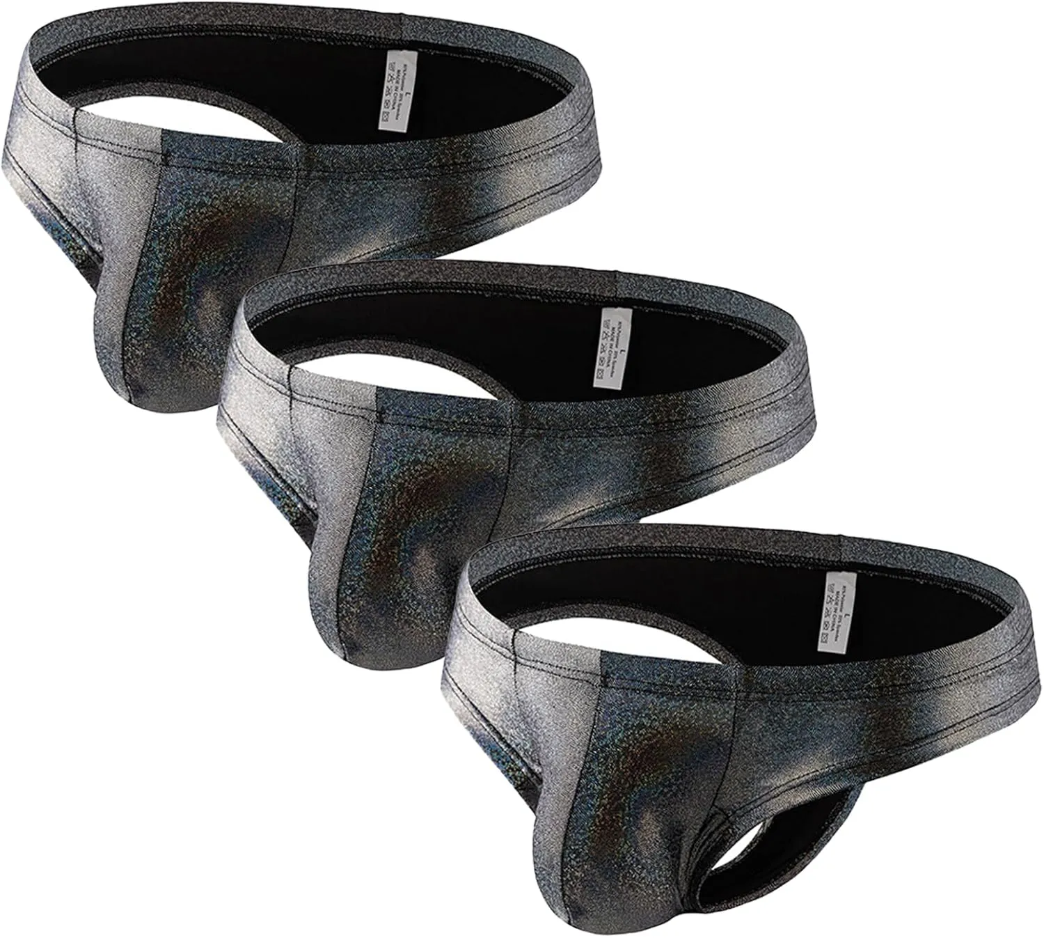 Mens Faux Leather G-string Underwear Sexy Breathable Underpants Comfortable Thong Bikini Panties