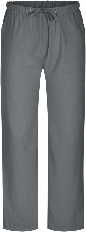 Mens Going Out Casual Pants Cotton Linen Blend Trousers Elastic Drawstring Waist Work Pant Solid New Comfy Clothing