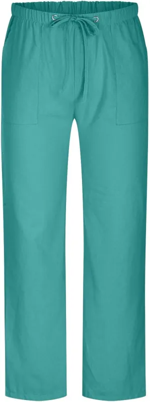Mens Going Out Casual Pants Cotton Linen Blend Trousers Elastic Drawstring Waist Work Pant Solid New Comfy Clothing