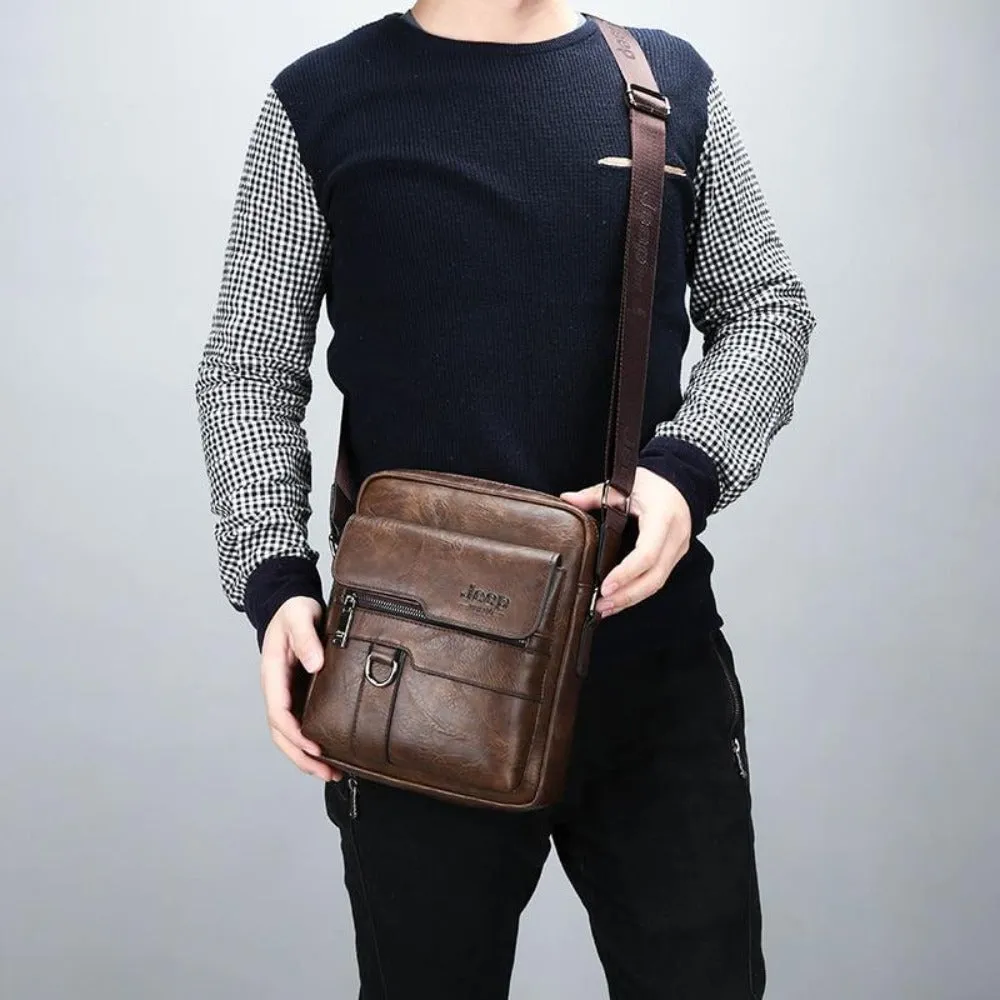 men's leather handbags shoulder work messenger travel handbag ✈️ free.shipping