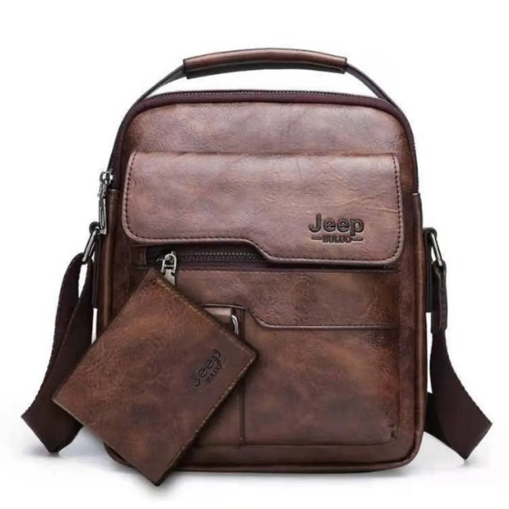 men's leather handbags shoulder work messenger travel handbag ✈️ free.shipping