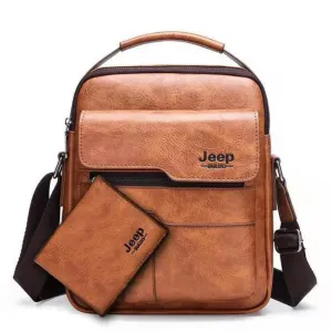 men's leather handbags shoulder work messenger travel handbag ✈️ free.shipping