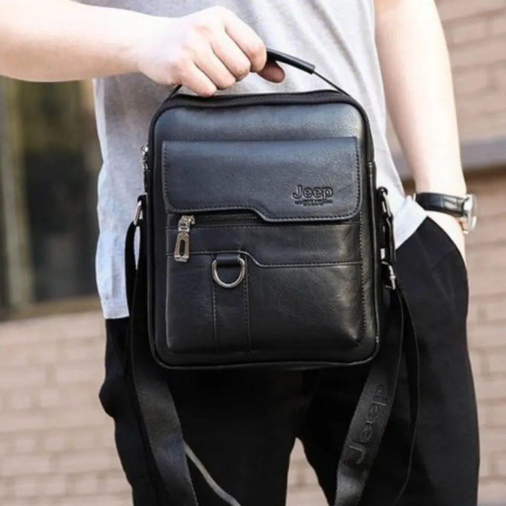 men's leather handbags shoulder work messenger travel handbag ✈️ free.shipping