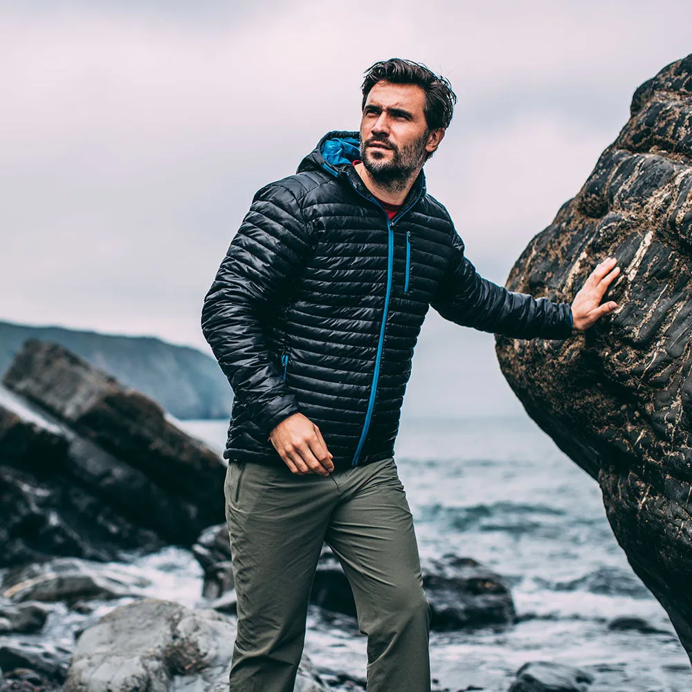 Mens Merino Wool Insulated Jacket (Black/Blue)