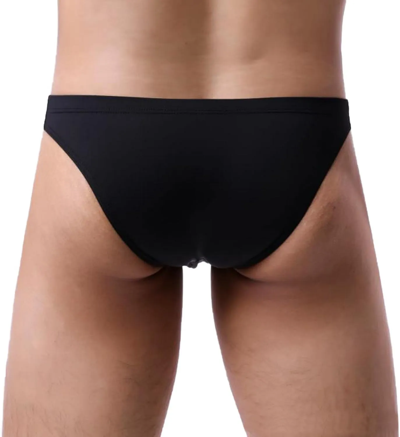 Men's Sexy Low Waist Comfortable Breathable Underwear Men's Ice Silk Triangle Bikini Briefs