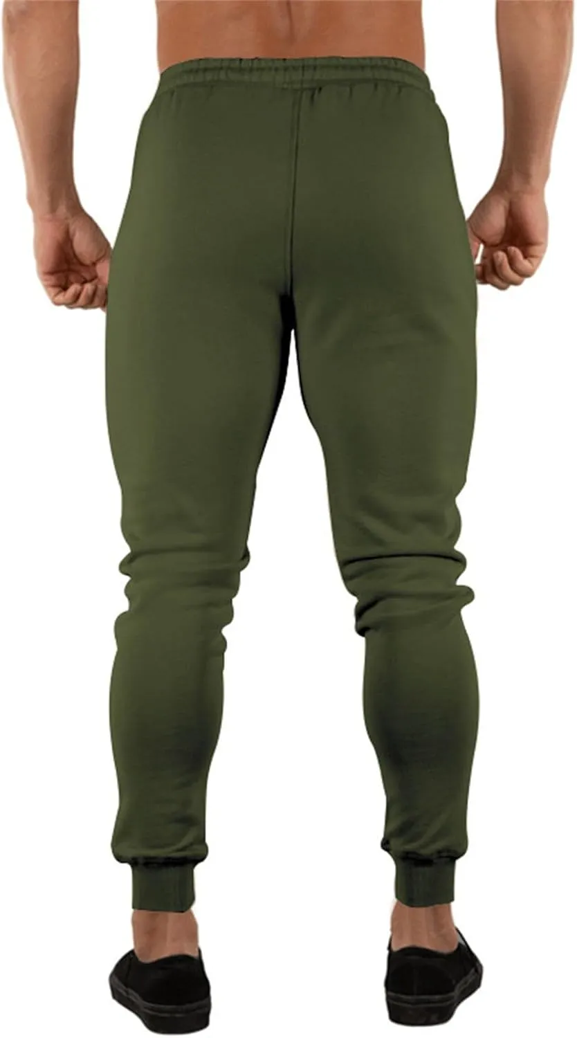 Mens Slim Fit Tapered Track Pants Drawstring Quick Dry Athletic Jogger Sweatpants Outdoor Gym Training Workout Pants