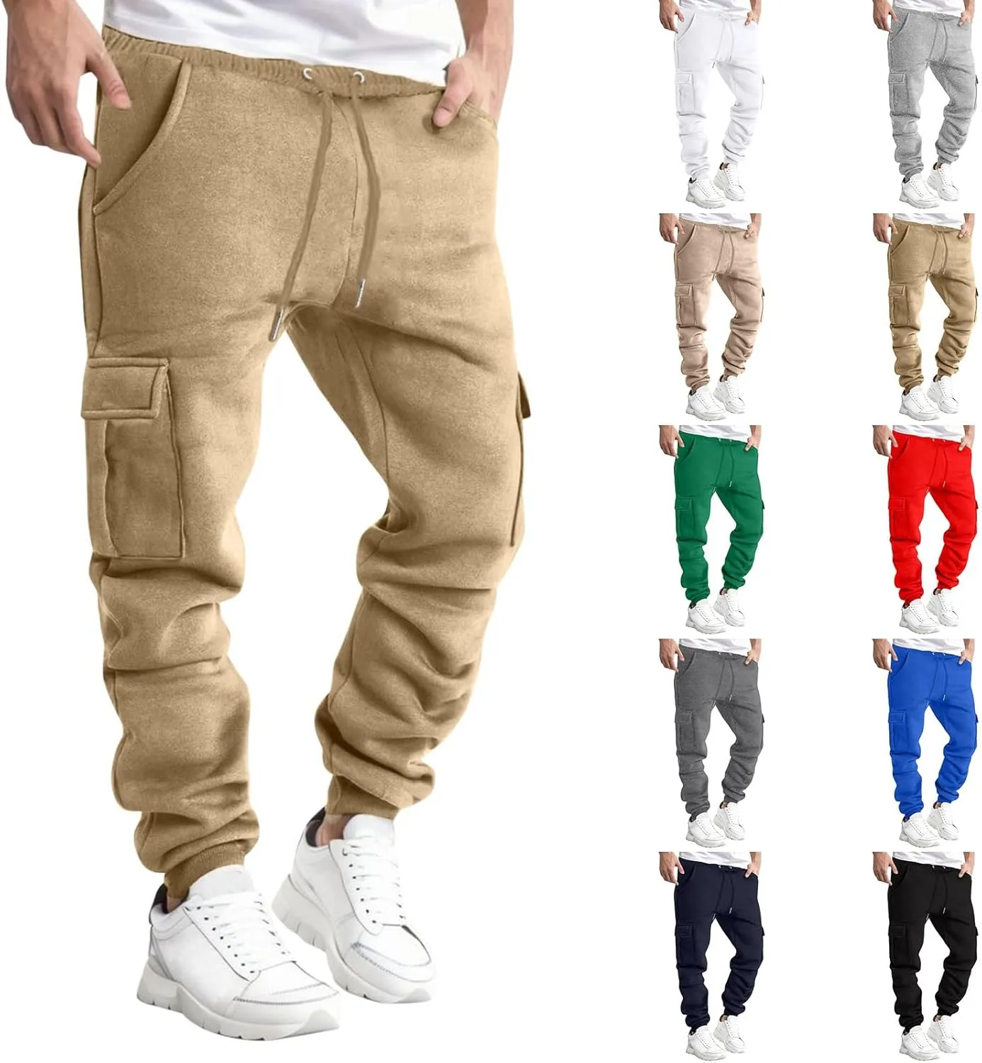 Mens Sweatpants Joggers Pants Man Men's Lightweight Sweatpants Open Bottom Loose Fit Sweat Pants for Men Straight Leg
