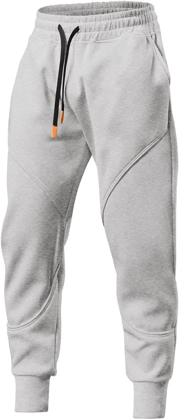 Mens Sweatpants with Pockets Big and Tall Casual Wide Leg Drawstring Open Bottom Sweat Pants Lounge Pants Cargo Pants