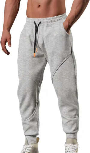 Mens Sweatpants with Pockets Big and Tall Casual Wide Leg Drawstring Open Bottom Sweat Pants Lounge Pants Cargo Pants