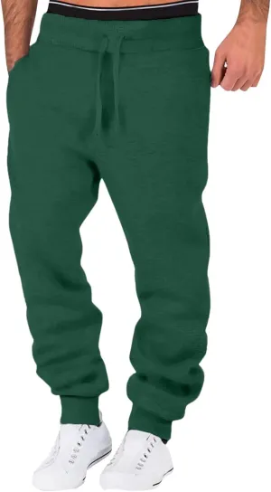 Mens Sweatpants with Pockets Big and Tall Drawstring Pant Mens Cargo Joggers Elastic Waist Slim Fit Punk Cargo Baggy