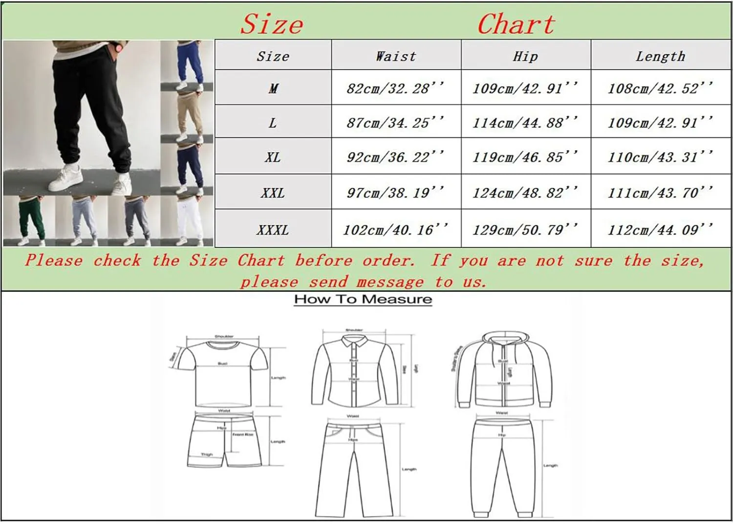Mens Sweatpants with Pockets Big and Tall Joggers Cotton Drawstring Chino Cargo Pants Hiking Outdoor Twill Track Pants