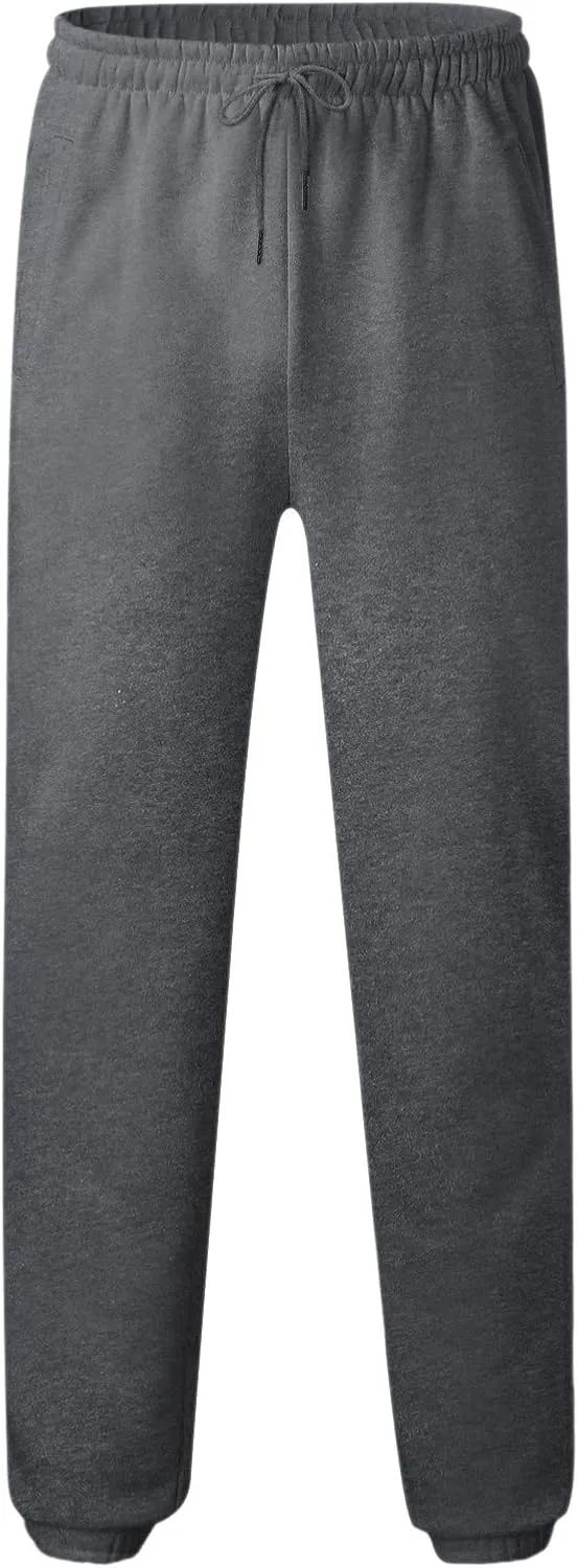 Mens Sweatpants with Pockets Big and Tall Joggers Cotton Drawstring Chino Cargo Pants Hiking Outdoor Twill Track Pants