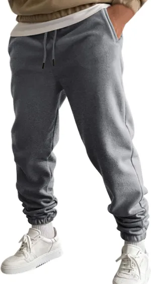 Mens Sweatpants with Pockets Big and Tall Joggers Cotton Drawstring Chino Cargo Pants Hiking Outdoor Twill Track Pants