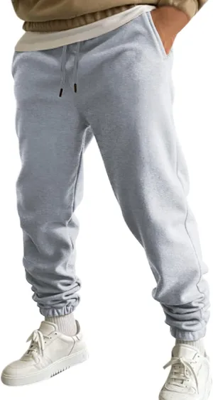 Mens Sweatpants with Pockets Big and Tall Joggers Cotton Drawstring Chino Cargo Pants Hiking Outdoor Twill Track Pants