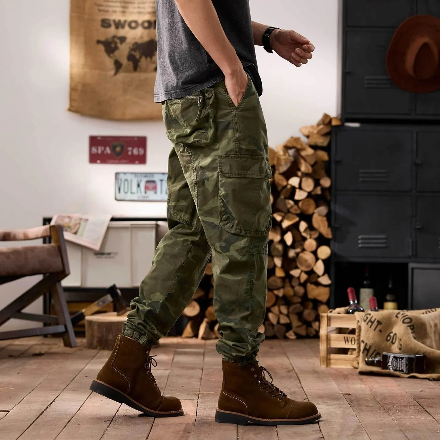 Men's Tactical Pants Ripstop Cargo Pants Lightweight Work Hiking Outdoor Trousers Pockets Fishing Military Pants