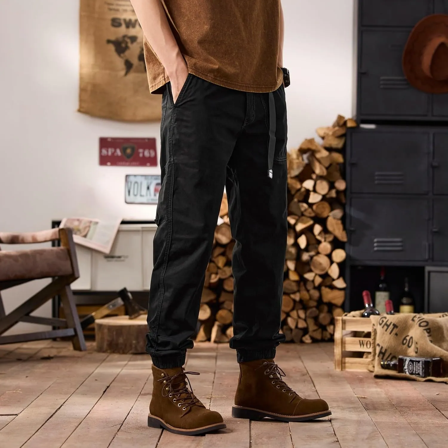 Men's Tactical Pants Ripstop Cargo Pants Lightweight Work Hiking Outdoor Trousers Pockets Fishing Military Pants