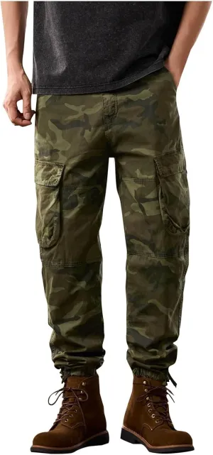 Men's Tactical Pants Ripstop Cargo Pants Lightweight Work Hiking Outdoor Trousers Pockets Fishing Military Pants