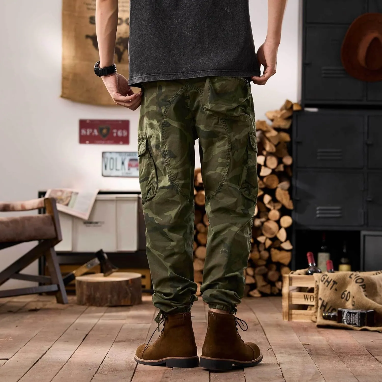 Men's Tactical Pants Ripstop Cargo Pants Lightweight Work Hiking Outdoor Trousers Pockets Fishing Military Pants