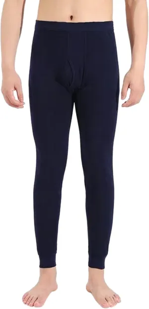 Mens Thermal Underwear Pants Lightweight Long Johns Bottoms Elastic Waist Thermal Leggings for Men Cold Weather